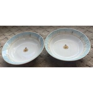 Set Of 2 Sakura Lighthouse Harbor By David Carter Brown Soup Cereal Bowls
